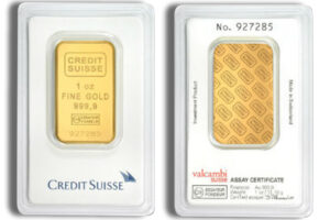 1 oz Gold Bar - Credit Suisse (Carded)
