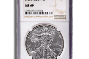 2005 Silver Eagle NGC MS69