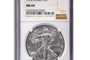 1992 Silver Eagle NGC MS69