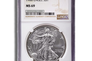 1988 Silver Eagle NGC MS69