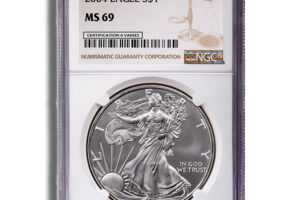 2004 Silver Eagle NGC MS69
