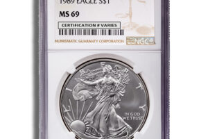 1989 Silver Eagle NGC MS69