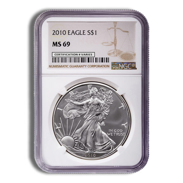 2010 Silver Eagle NGC MS69