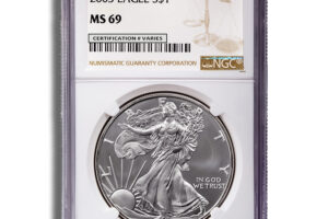 2003 Silver Eagle NGC MS69
