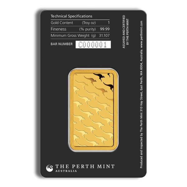 1 oz Gold Bar - Perth Mint (Carded) - Image 2