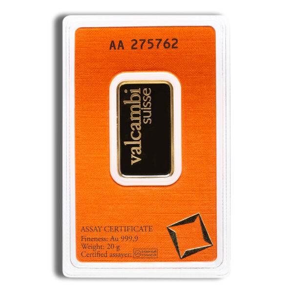 20 gram Gold Bar - Valcambi (Carded) - Image 2