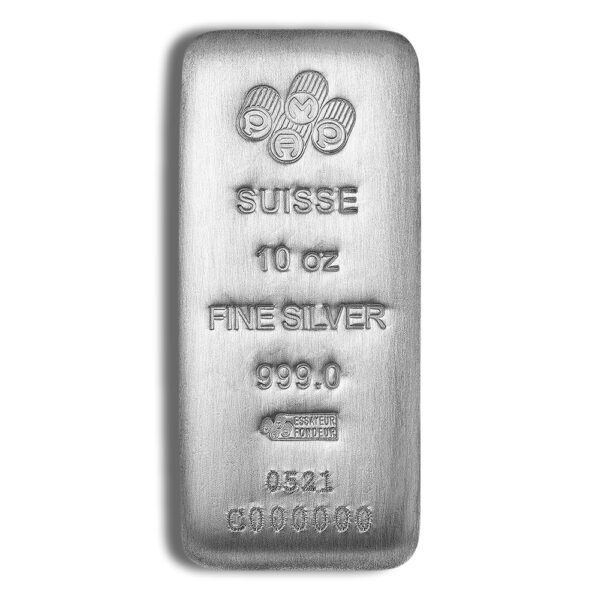10 oz Silver Bar - PAMP (Cast)