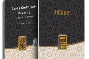 1 gram Gold Bar - IGR Metals (Carded)