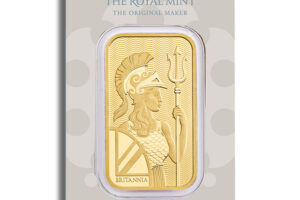 1 oz Gold Bar - Britannia (Carded)