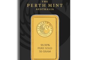 50 gram Gold Bar - Perth Mint (Carded)