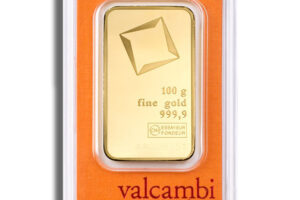 100 gram Gold Bar - Valcambi (Carded)