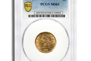 $5 Gold Liberty Half Eagle - PCGS MS63