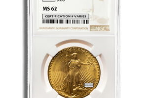 $20 Gold Saint-Gaudens Double Eagle - NGC MS62