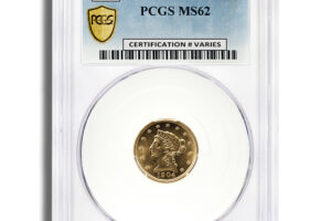$2.5 Gold Liberty Quarter Eagle - PCGS MS62