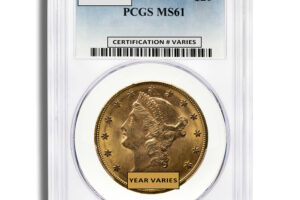 $20 Gold Liberty Double Eagle - PCGS MS61