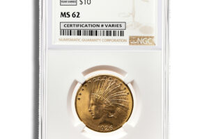 $10 Gold Indian Eagle - NGC MS62
