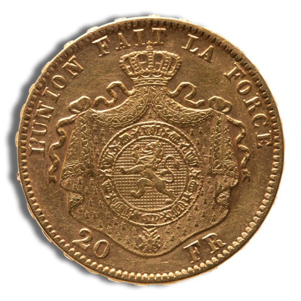 Belgium Gold 20 Francs - Leopold II (1867-1882) - Image 2