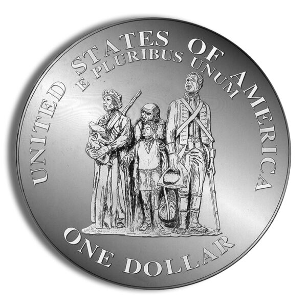 1998-S $1 Black Patriots Silver Commem - Proof - Image 2