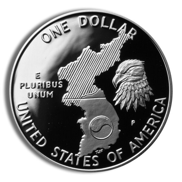 1991-P $1 Korean War Silver Commem - Proof - Image 2