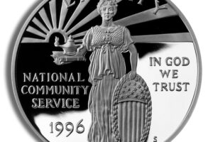 1996-S $1 Community Service Silver Commem - Proof