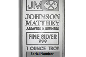 1 oz Silver Bar - Johnson Matthey - JM