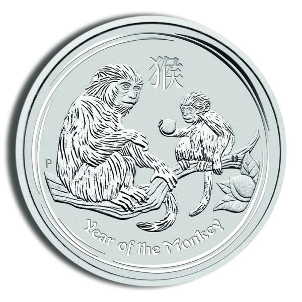 2016 1 oz Australia Silver Lunar Monkey BU - Series II