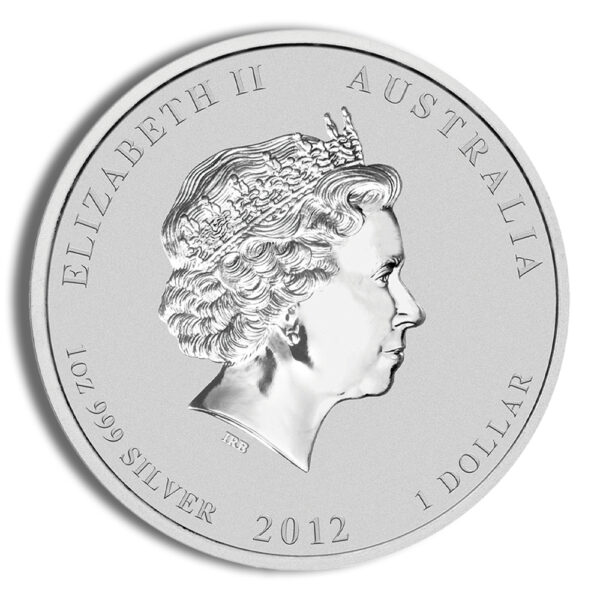 2012 1 oz Australia Silver Lunar Dragon BU - Series II - Image 2