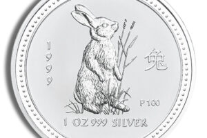 1999 1 oz Australia Silver Lunar Rabbit BU - Series I