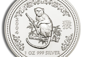 2004 1 oz Australia Silver Lunar Monkey BU - Series I
