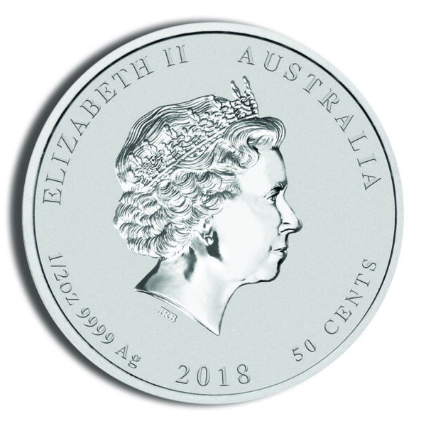 2018 1/2 oz Australia Silver Lunar Dog BU - Series II - Image 2