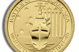 1/10 oz Australian Battle of the Coral Sea Gold Coin (Year Varies)