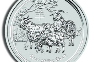 2015 1 oz Australia Silver Lunar Goat BU - Series II