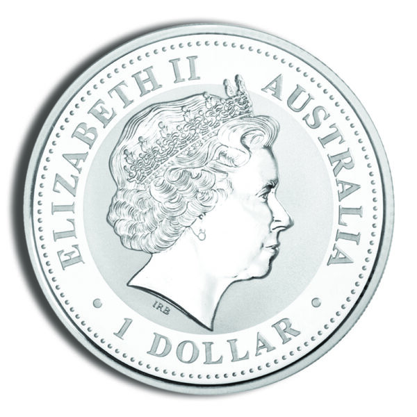 1999 1 oz Australia Silver Lunar Rabbit BU - Series I - Image 2