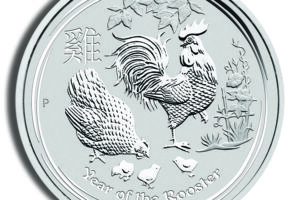 2017 1/2 oz Australia Silver Lunar Rooster BU - Series II