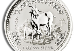 2003 1 oz Australia Silver Lunar Goat - BU - Series I
