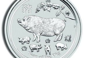 2019 1 oz Australia Silver Lunar Pig BU - Series II