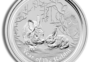 2011 1 oz Australia Silver Lunar Rabbit BU - Series II
