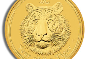 2010 2 oz Australia Gold Lunar Tiger BU - Series II