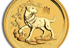 2018 1 oz Australia Gold Lunar Dog BU - Series II