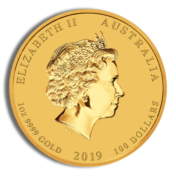 2019 1 oz Australia Gold Lunar Pig BU - Series II - Image 2