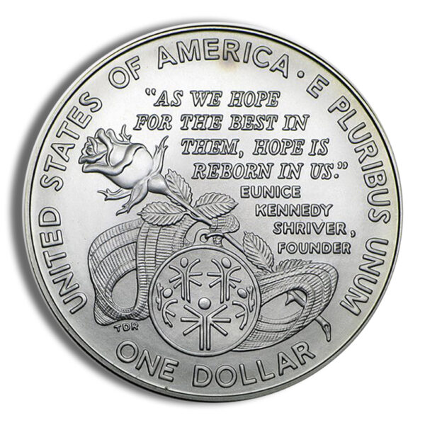 1995-W $1 Special Olympics Silver Commem - BU - Image 2
