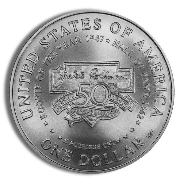 1997-S $1 Jackie Robinson Silver Commem - BU - Image 2