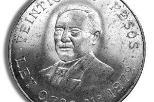 1972 Mexican 25 Pesos Juarez Silver Coin (AU/BU)
