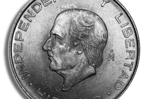 1955-1957 Mexico 5 Pesos Hidalgo Silver Coin (Avg Circ)