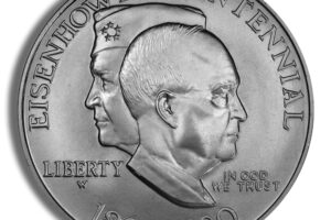 1990-W $1 Eisenhower Silver Commem - BU