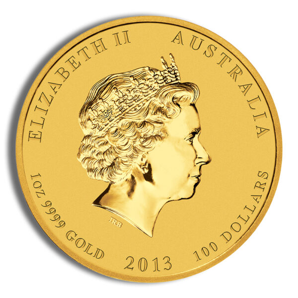 2013 1 oz Australia Gold Lunar Snake BU - Series II - Image 2