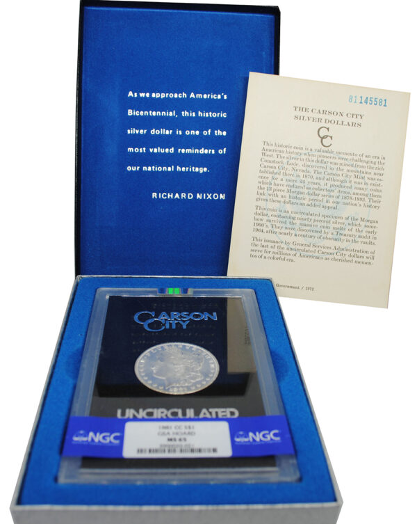 1881-CC GSA Morgan Dollar - NGC MS65 - Image 3