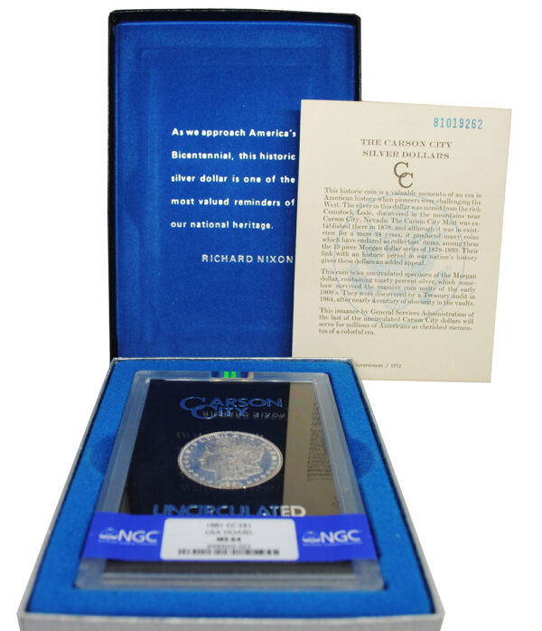 1881-CC GSA Morgan Dollar - NGC MS64 - Image 3