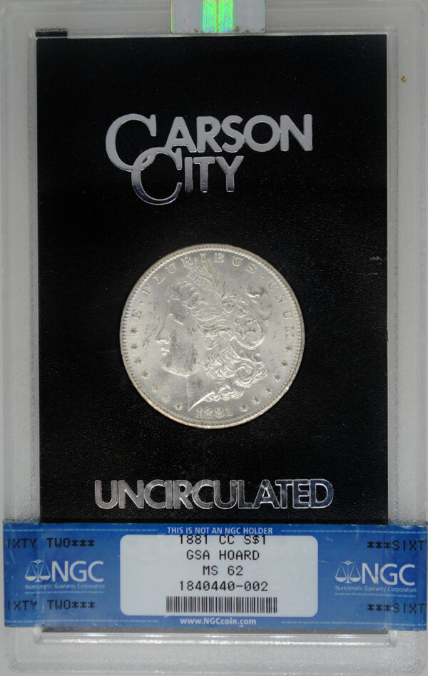 1881-CC GSA Morgan Dollar - NGC MS62