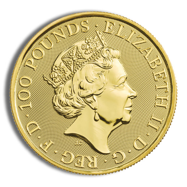 2020 1 oz Great Britain Queen's Beast Gold Coin - White Lion - Image 2